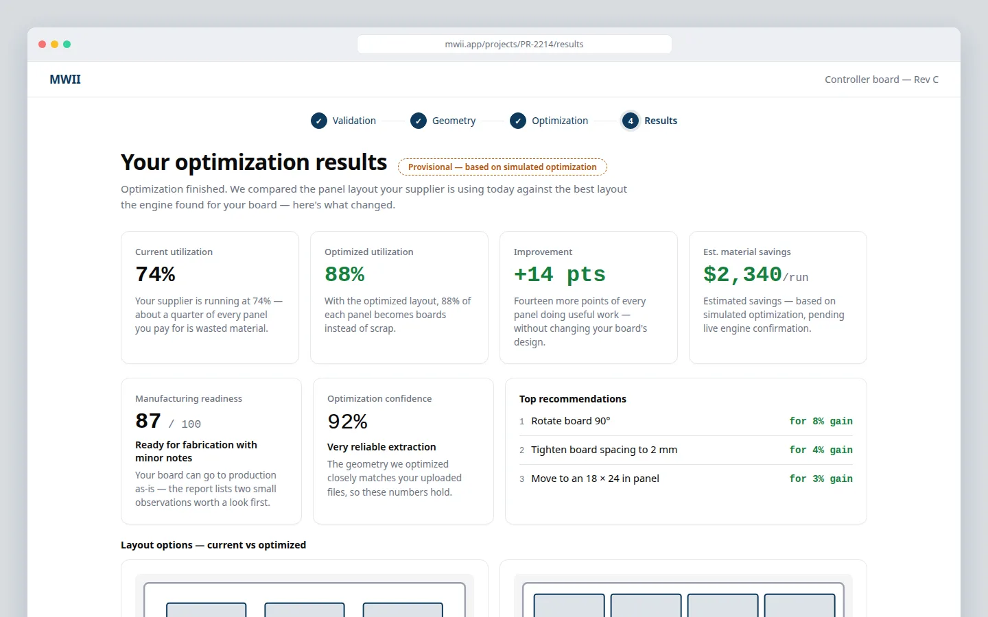 PanelRight / MWII: PCB manufacturing intake platform image