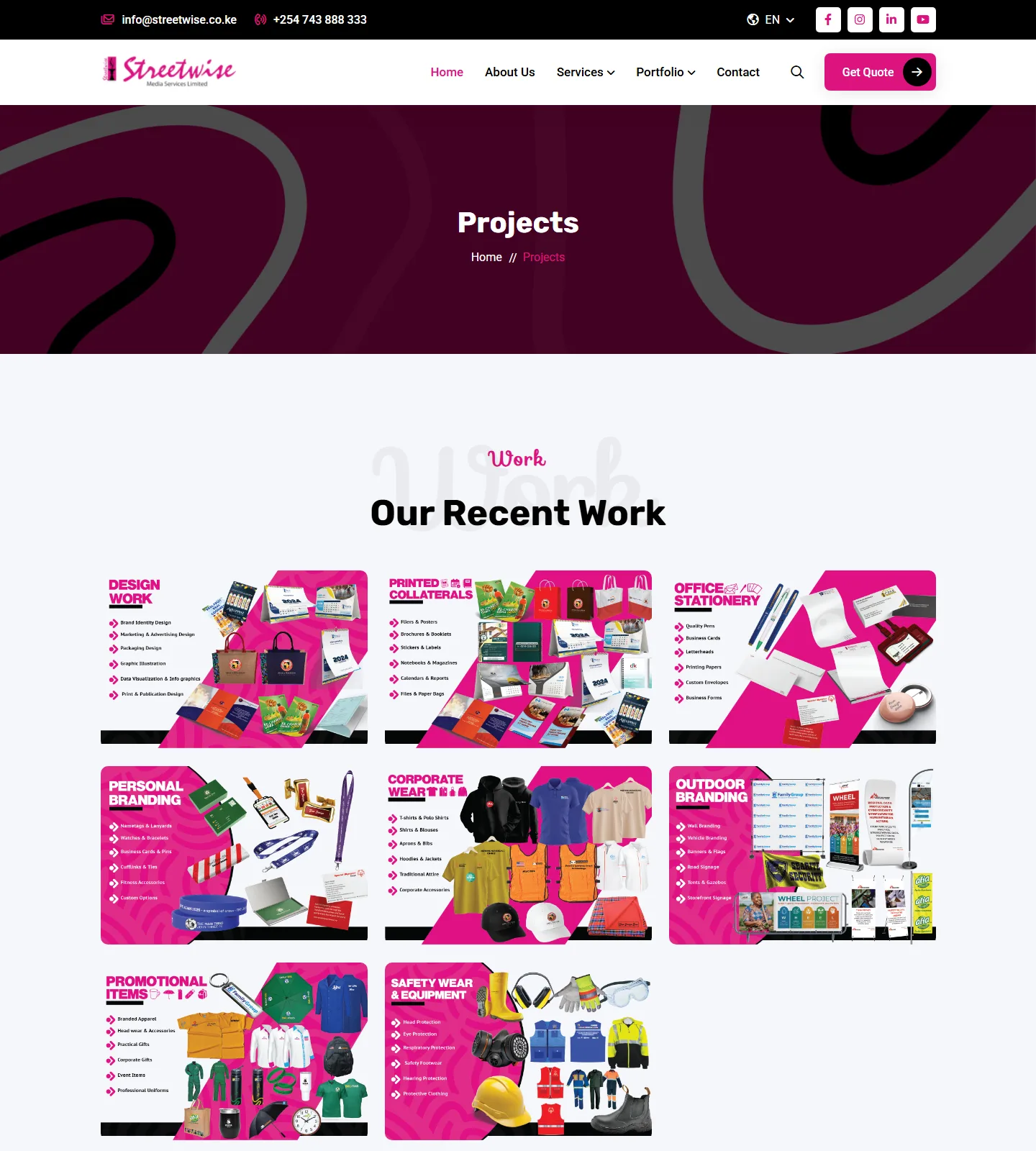 Marketing agency website and merchandise mockups image